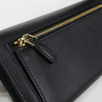 中古 プラダ 長財布二折 レディース ブランド PRADA  サフィアーノレザー 1MH132 2EBW F0002 ブラック USDPR116629011