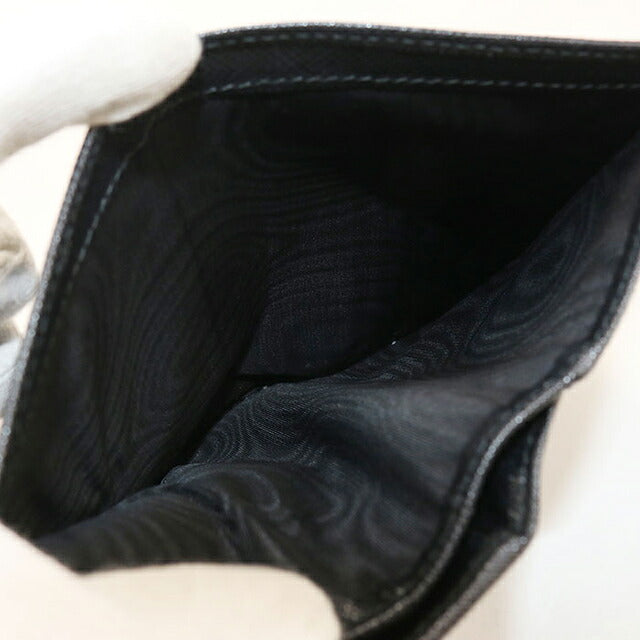 中古 プラダ 二つ折り財布 二折財布 コンパクト レディース ブランド PRADA  サフィアーノトライアングル 1ML009 QHH F0002 ブラック USDPR116635011