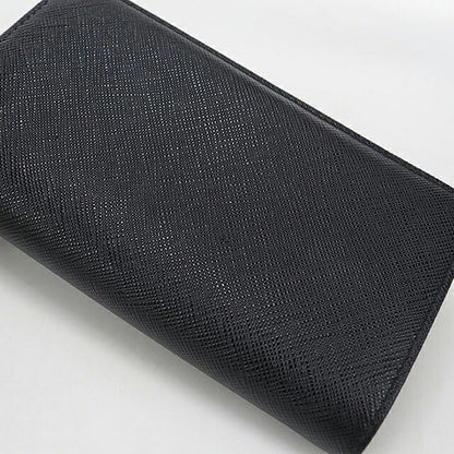 中古 プラダ 二つ折り財布 二折財布 コンパクト レディース ブランド PRADA  サフィアーノトライアングル 1ML009 QHH F0002 ブラック USDPR116635011