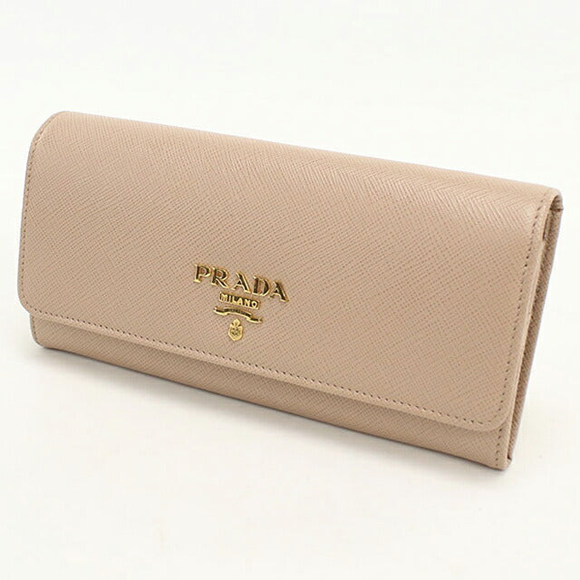 中古 プラダ 長財布二折 レディース ブランド PRADA  サフィアーノマルチカラー レザー 1MH132 ZLP F0KNX ベージュ USDPR116653011