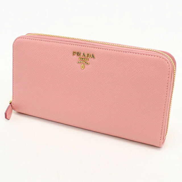 中古 プラダ 長財布ラウンドファスナー レディース ブランド PRADA サフィアーノレザー  レザー 1ML506 QWA F0442 ピンク USDPR116655011