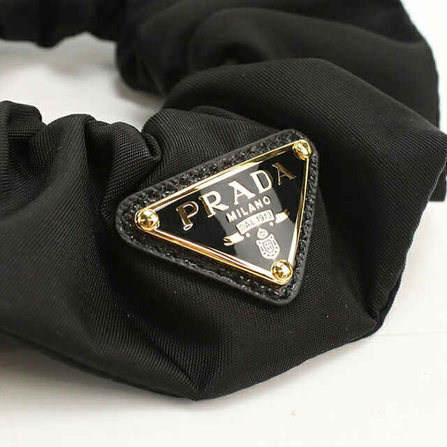 中古 プラダ シュシュ レディース ブランド PRADA Re-Nylon  1IF015_2DMI_F0632 ブラック ヘアアクセサリー USDPR116910011