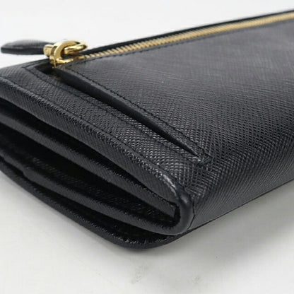 中古 プラダ 長財布二折 レディース ブランド PRADA  サフィアーノレザー 財布 1MH132 ブラック USDPR117107011