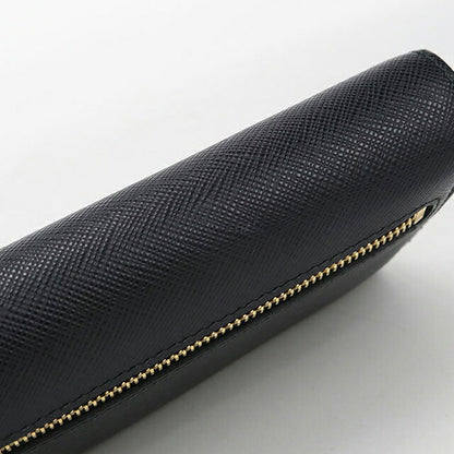中古 プラダ 長財布二折 レディース ブランド PRADA  サフィアーノレザー 財布 1MH132 ブラック USDPR117107011