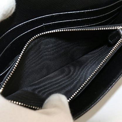 中古 プラダ 長財布二折 レディース ブランド PRADA トライアングルロゴ 長財布二折 1MH132 ブラック USDPR117110011