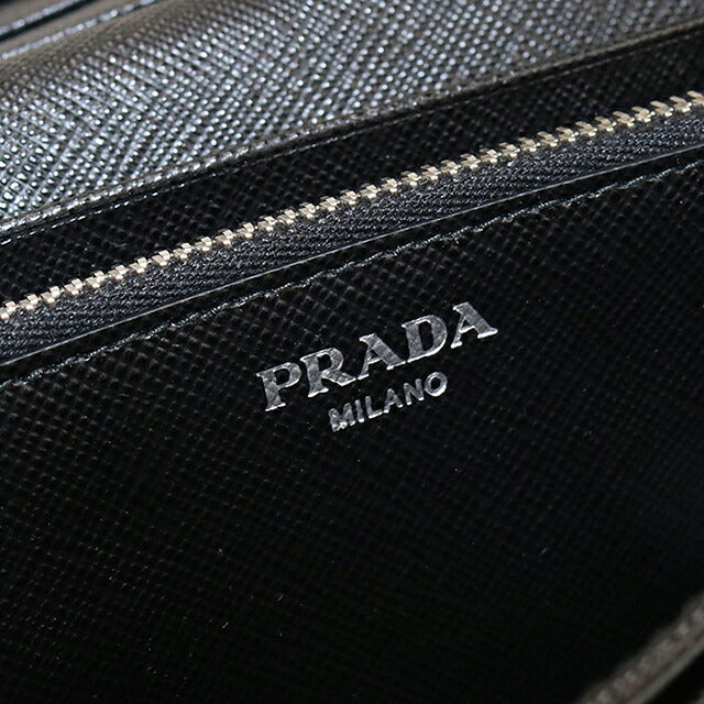 中古 プラダ 長財布二折 レディース ブランド PRADA トライアングルロゴ 長財布二折 1MH132 ブラック USDPR117110011