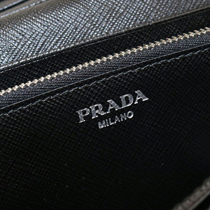 中古 プラダ 長財布二折 レディース ブランド PRADA トライアングルロゴ 長財布二折 1MH132 ブラック USDPR117110011