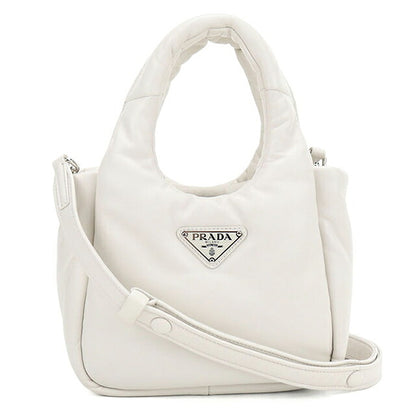 中古 プラダ ハンドバッグ レディース ブランド PRADA  2WAY レザー 1BA359 ホワイト USDPR117352011