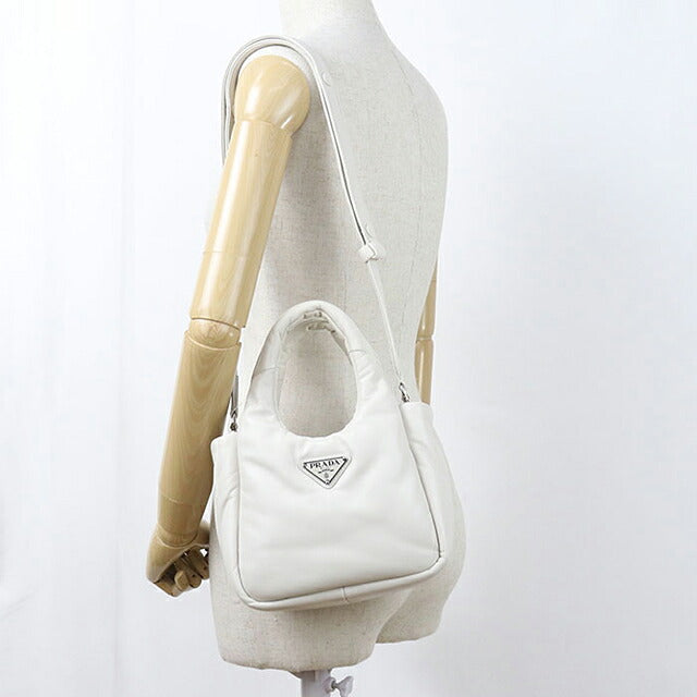 中古 プラダ ハンドバッグ レディース ブランド PRADA  2WAY レザー 1BA359 ホワイト USDPR117352011