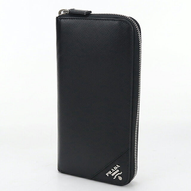 中古 プラダ 長財布ラウンドファスナー メンズ ブランド PRADA