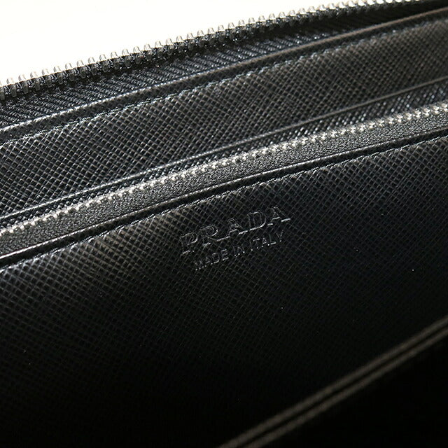 中古 プラダ 長財布ラウンドファスナー メンズ ブランド PRADA