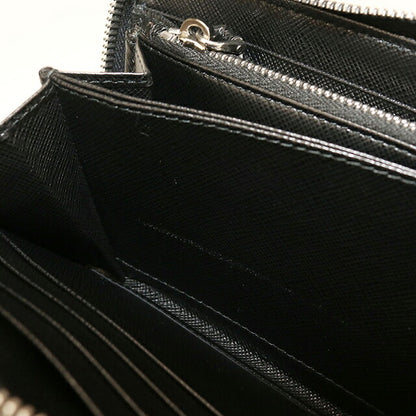 中古 プラダ 長財布ラウンドファスナー メンズ ブランド PRADA サフィアーノレザー  ブラック USDPR117442011