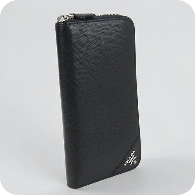 中古 プラダ 長財布ラウンドファスナー メンズ ブランド PRADA