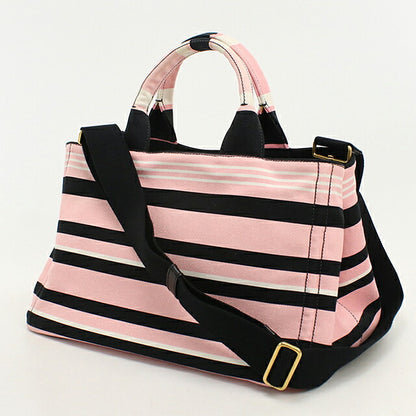 Used Prada tote bag ladies brand PRADA CANAPA STAMPATE 2WAY B1877B pink USDPR117858011