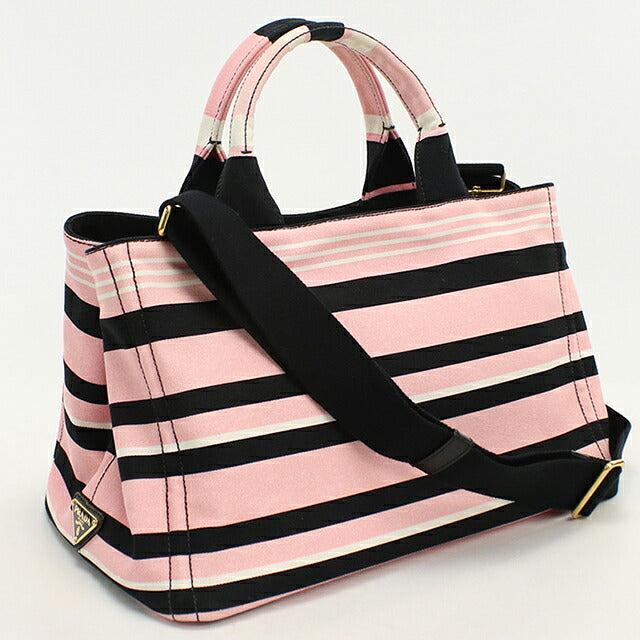 Used Prada tote bag ladies brand PRADA CANAPA STAMPATE 2WAY B1877B pink USDPR117858011