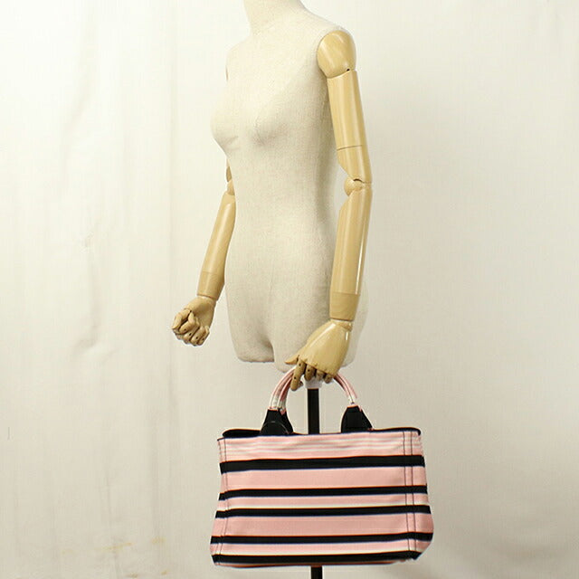 Used Prada tote bag ladies brand PRADA CANAPA STAMPATE 2WAY B1877B pink USDPR117858011