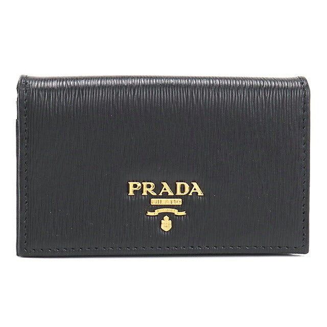 中古 プラダ 名刺入れ レディース ブランド PRADA ヴィッテロムーブ カードケース レザー 1MC122 ブラック USDPR117970011