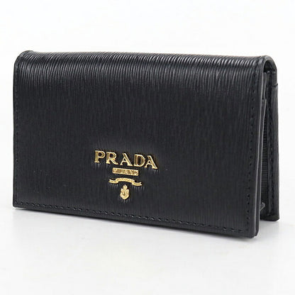 中古 プラダ 名刺入れ レディース ブランド PRADA ヴィッテロムーブ カードケース レザー 1MC122 ブラック USDPR117970011