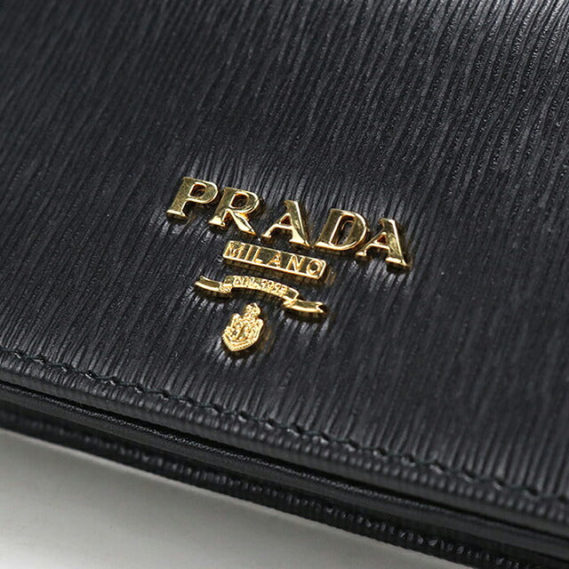 中古 プラダ 名刺入れ レディース ブランド PRADA ヴィッテロムーブ カードケース レザー 1MC122 ブラック USDPR117970011