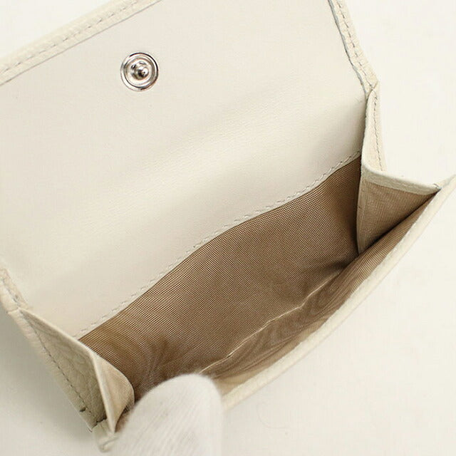 中古 プラダ 三つ折り財布 三折財布 コンパクト レディース ブランド PRADA ヴィッテロダイノ レザー 1MH043 ホワイト USDPR118253011