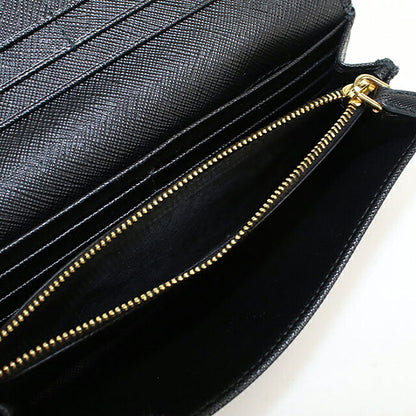中古 プラダ 長財布二折 レディース ブランド PRADA テスート トライアングル 1MH132 UZO F0X3X ブラック USDPR118262011