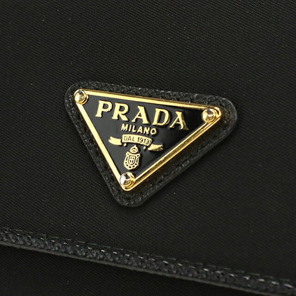 中古 プラダ 長財布二折 レディース ブランド PRADA テスート トライアングル 1MH132 UZO F0X3X ブラック USDPR118262011