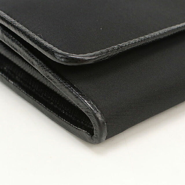 中古 プラダ 長財布二折 レディース ブランド PRADA テスート トライアングル 1MH132 UZO F0X3X ブラック USDPR118262011