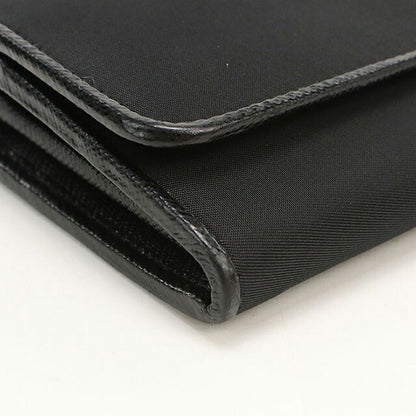 中古 プラダ 長財布二折 レディース ブランド PRADA テスート トライアングル 1MH132 UZO F0X3X ブラック USDPR118262011
