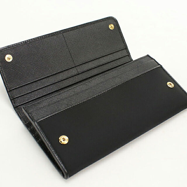中古 プラダ 長財布二折 レディース ブランド PRADA テスート トライアングル 1MH132 UZO F0X3X ブラック USDPR118262011