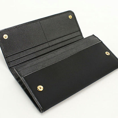 中古 プラダ 長財布二折 レディース ブランド PRADA テスート トライアングル 1MH132 UZO F0X3X ブラック USDPR118262011