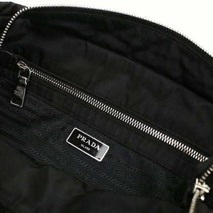 中古 プラダ トートバッグ レディース ブランド PRADA キルティングナイロン チェーン ブラック USDPR118339011