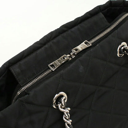 中古 プラダ トートバッグ レディース ブランド PRADA キルティングナイロン チェーン ブラック USDPR118339011