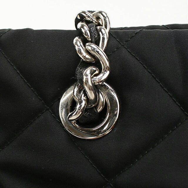 中古 プラダ トートバッグ レディース ブランド PRADA キルティングナイロン チェーン ブラック USDPR118339011