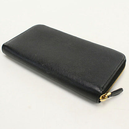 中古 プラダ 長財布ラウンドファスナー レディース ブランド PRADA サフィアーノレザー レザー ブラック USDPR118386011
