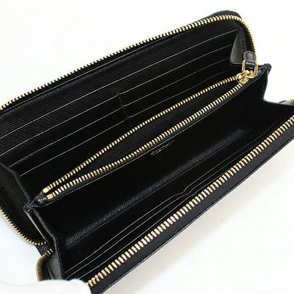 中古 プラダ 長財布ラウンドファスナー レディース ブランド PRADA サフィアーノレザー レザー ブラック USDPR118386011
