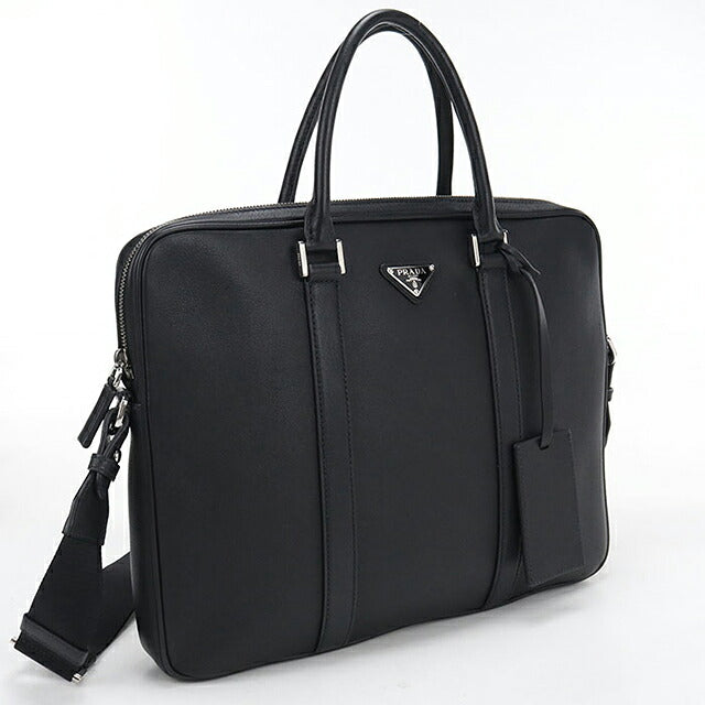 中古 プラダ ブリーフケース メンズ ブランド PRADA レザー 2VE368 ブラック USDPR118414011