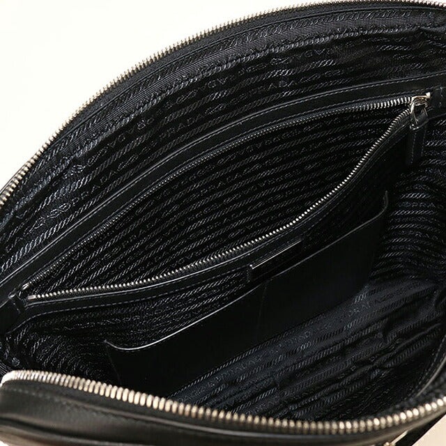 中古 プラダ ブリーフケース メンズ ブランド PRADA レザー 2VE368 ブラック USDPR118414011