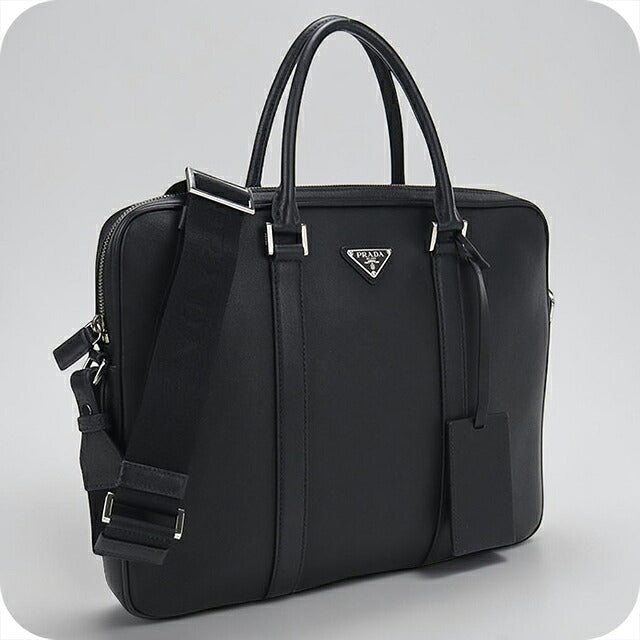 中古 プラダ ブリーフケース メンズ ブランド PRADA レザー 2VE368 ブラック USDPR118414011