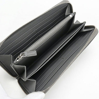中古 プラダ 長財布ラウンドファスナー メンズ ブランド PRADA サフィアーノレザー レザー 2ML317 グレー USDPR118426011