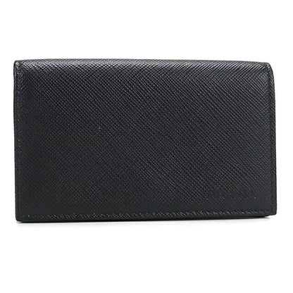 中古 プラダ 名刺入れ メンズ ブランド PRADA サフィアーノレザー カードケース レザー 2MC122 ブラック USDPR118427011