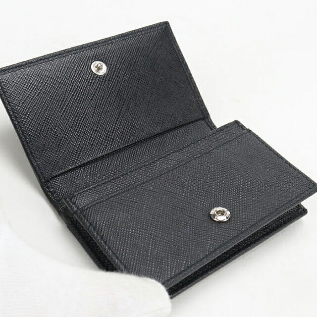 中古 プラダ 名刺入れ メンズ ブランド PRADA サフィアーノレザー カードケース レザー 2MC122 ブラック USDPR118427011