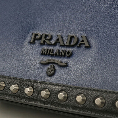 Used Prada shoulder bag ladies brand PRADA chain leather 1BD147 blue USDPR118671011