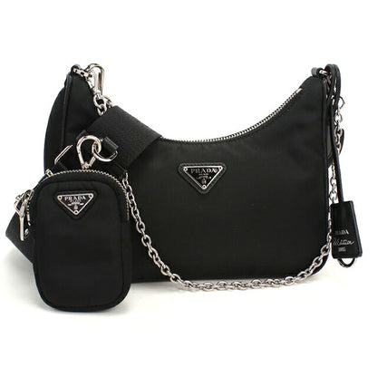 中古 プラダ ショルダーバッグ レディース ブランド PRADA Re-Edition 2005 Re-Nylon 1BH204 ブラック USDPR118728011