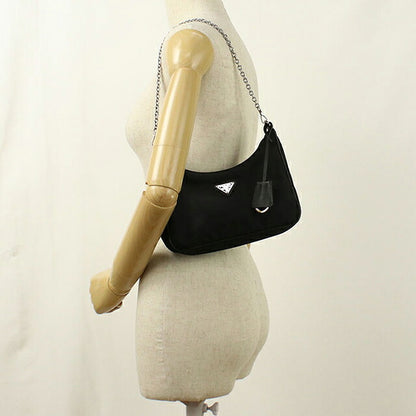 中古 プラダ ショルダーバッグ レディース ブランド PRADA Re-Edition 2005 Re-Nylon 1BH204 ブラック USDPR118728011