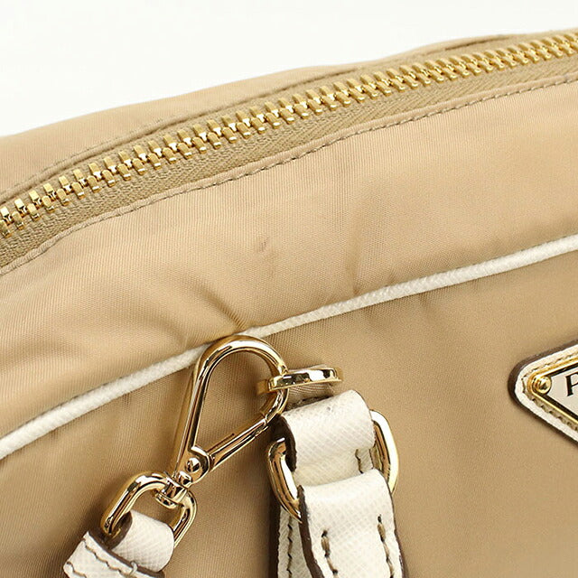 中古 プラダ ハンドバッグ レディース ブランド PRADA Re-Nylon 2WAY レザー ベージュ USDPR119169011