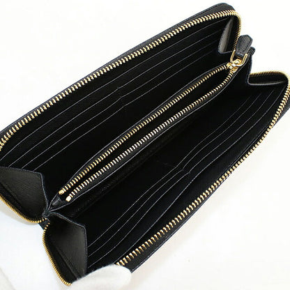 中古 プラダ 長財布ラウンドファスナー レディース ブランド PRADA サフィアーノレザー  レザー 1ML506 ブラック USDPR119280011
