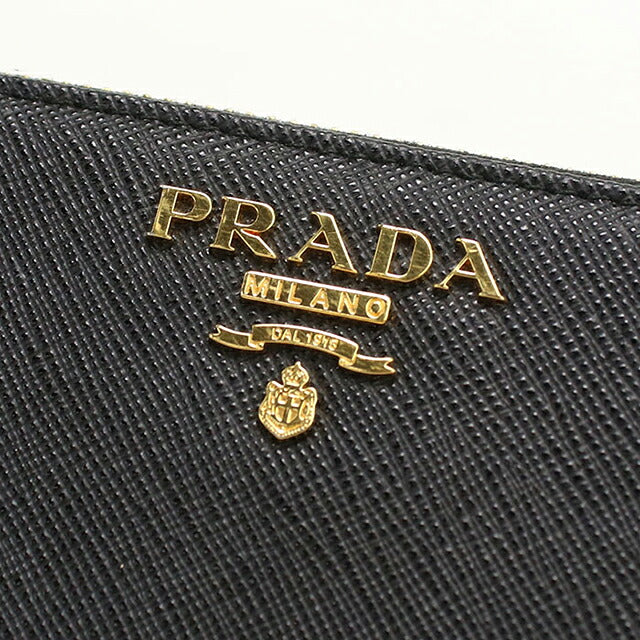 中古 プラダ 長財布ラウンドファスナー レディース ブランド PRADA サフィアーノレザー  レザー 1ML506 ブラック USDPR119280011
