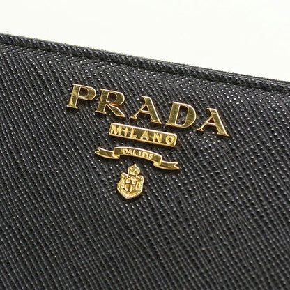 中古 プラダ 長財布ラウンドファスナー レディース ブランド PRADA サフィアーノレザー  レザー 1ML506 ブラック USDPR119280011