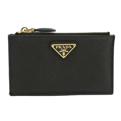 中古 プラダ 小銭入れ レディース ブランド PRADA サフィアーノ トライアングル カードケース 1MC086 QHH F0002 ブラック USDPR119374011
