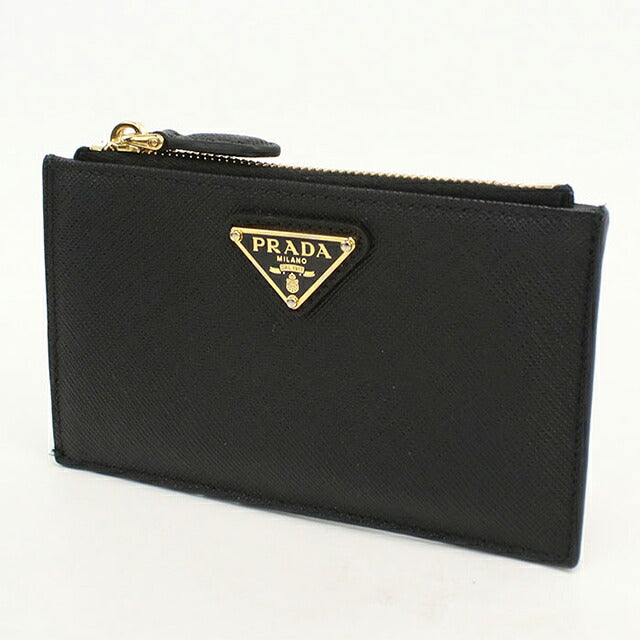 中古 プラダ 小銭入れ レディース ブランド PRADA サフィアーノ トライアングル カードケース 1MC086 QHH F0002 ブラック USDPR119374011